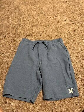 Hurley Men's Slate Blue Elastic Waist Athletic Shorts